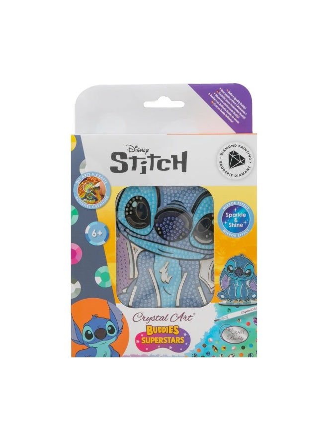 Craft Buddy مجموعة أصدقاء كريستال آرت الكبيرة من المرآة الخشبية - Image 1